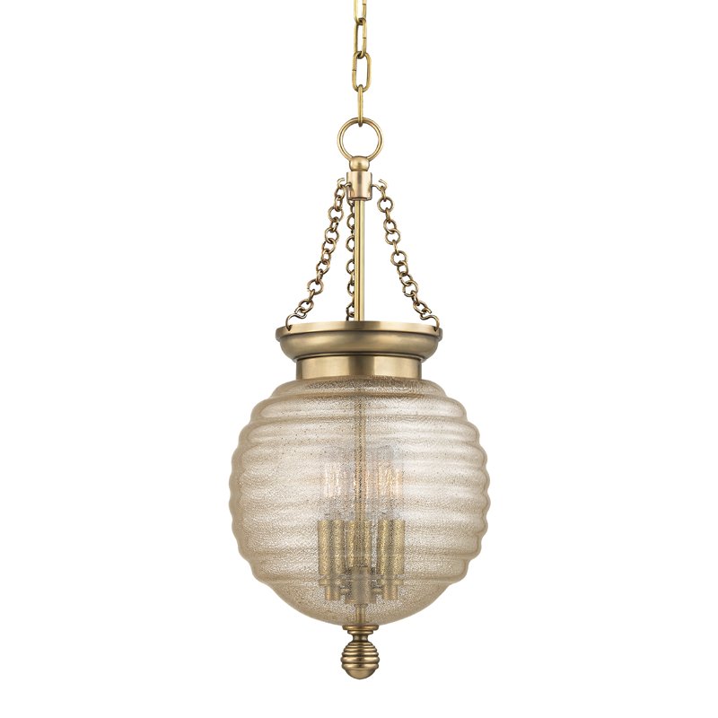 Coolidge 3-Light Pendant in Aged Brass