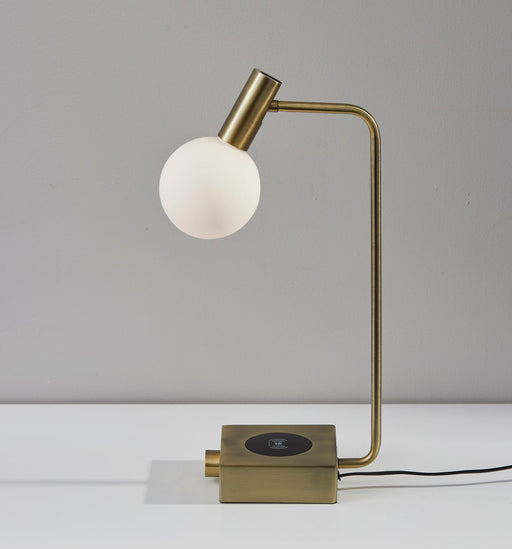 Windsor LED Desk Lamp in Antique Brass