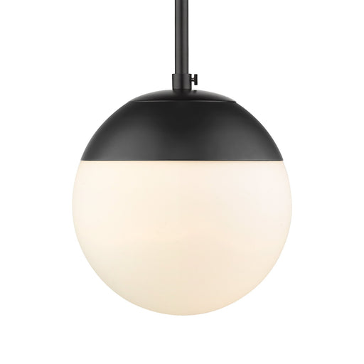 Dixon Opal Glass Mini Pendant in Matte Black