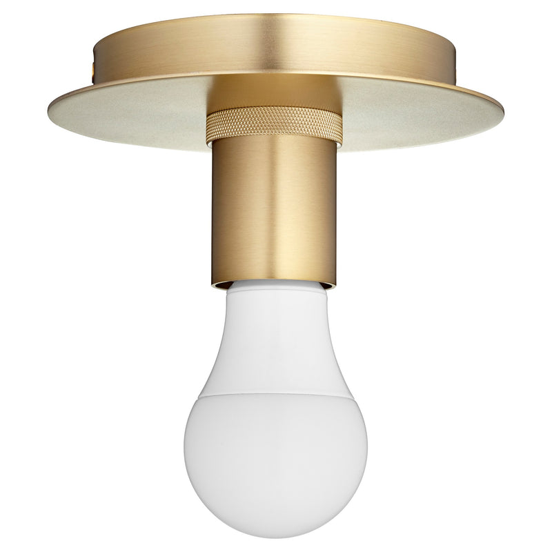 6" Modern Keyless Ceiling Mount in Aged Brass