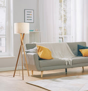 Brooklyn Floor Lamp in Natural Wood