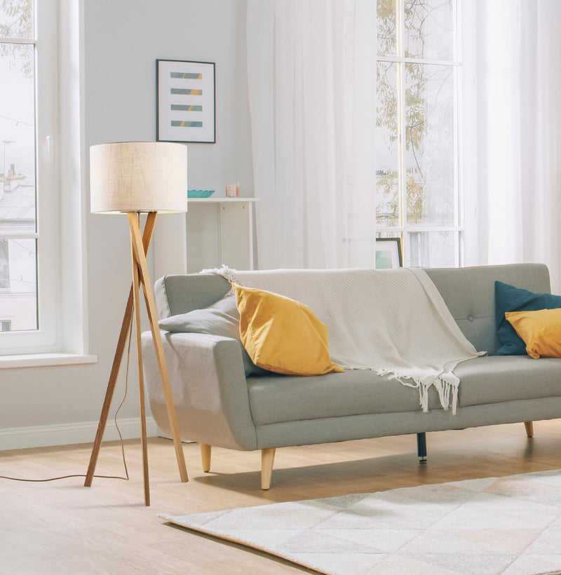 Brooklyn Floor Lamp in Natural Wood