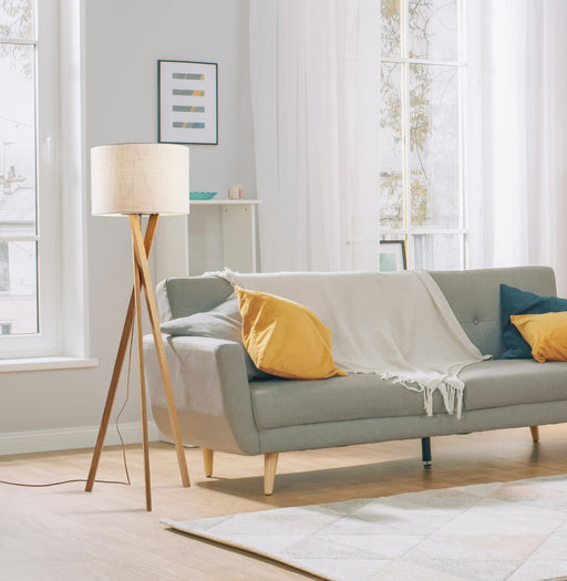 Brooklyn Floor Lamp in Natural Wood