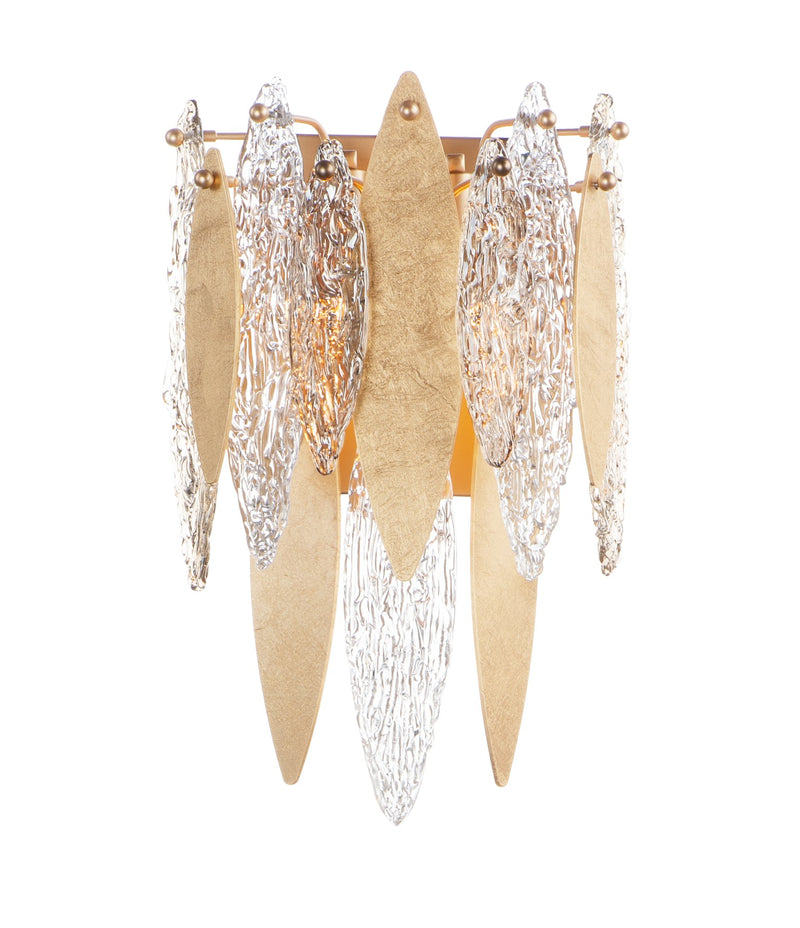 Majestic 3 Light Wall Sconce in Gold Leaf