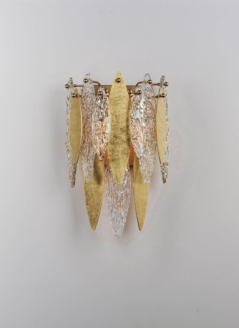 Majestic 3 Light Wall Sconce in Gold Leaf