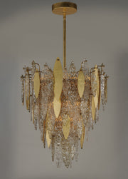 Majestic 12 Light Pendant in Gold Leaf