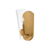 Armory 1 Light Wall Sconce in Natural Aged Brass