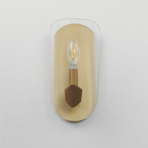 Armory 1 Light Wall Sconce in Natural Aged Brass