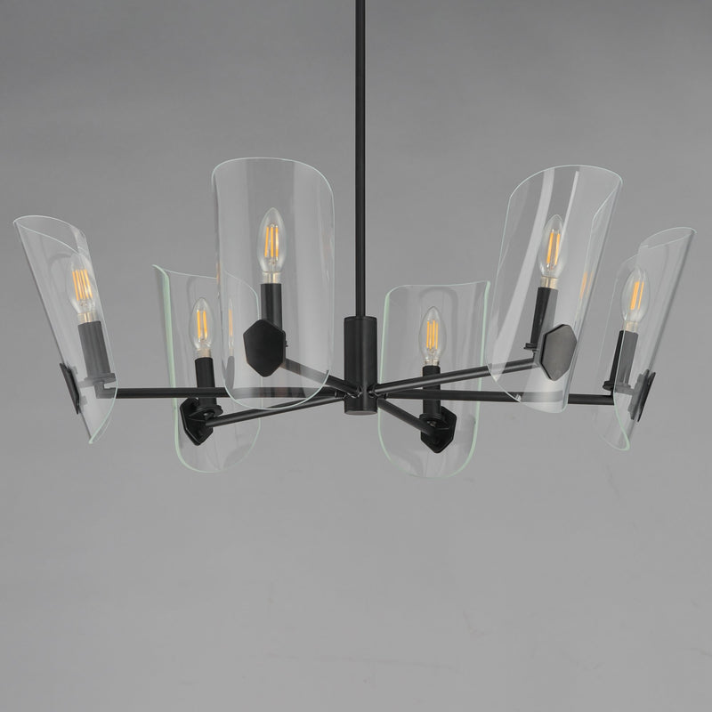 Armory 6 Light Chandelier in Black