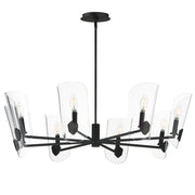 Armory 8 Light Chandelier in Black