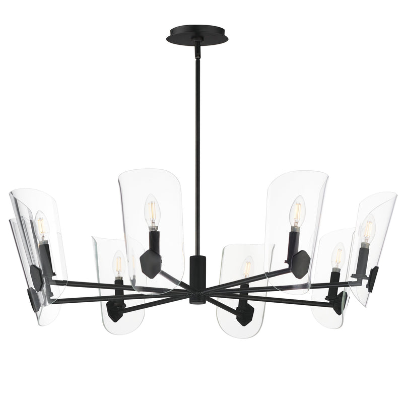 Armory 8 Light Chandelier in Black