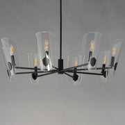 Armory 8 Light Chandelier in Black