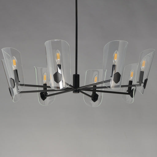Armory 8 Light Chandelier in Black