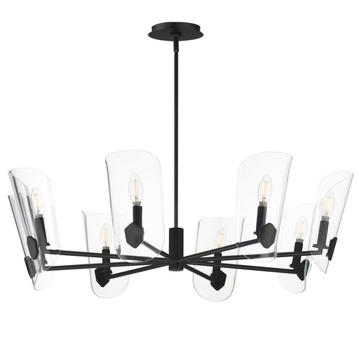 Armory 8 Light Chandelier in Black
