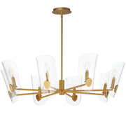 Armory 8 Light Chandelier in Natural Aged Brass