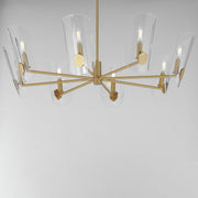 Armory 8 Light Chandelier in Natural Aged Brass