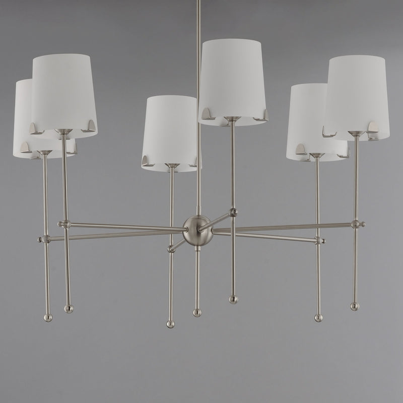 Huntington 6 Light Chandelier in Satin Nickel