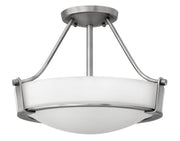 Hathaway 3-Light Semi-Flush Mount in Antique Nickel