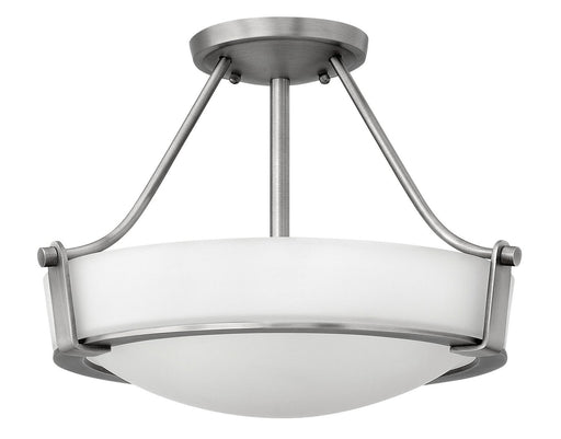 Hathaway 3-Light Semi-Flush Mount in Antique Nickel