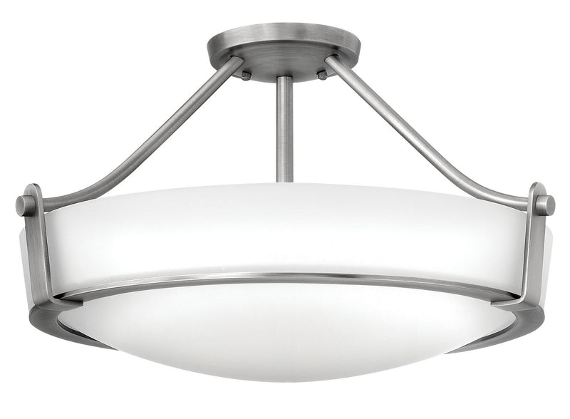 Hathaway LED Semi-Flush Mount in Antique Nickel