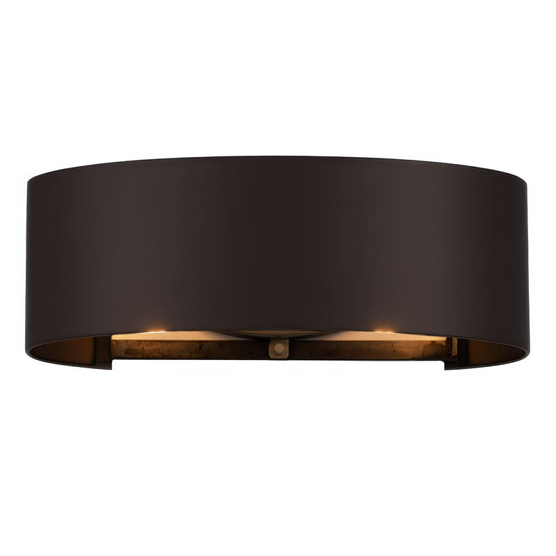 Cannery 2-Light 16" Vanity Light in Dark Bronze / French Gold