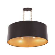 Cannery 6-Light 30" Oval Pendant in Dark Bronze / French Gold