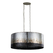 Cannery 6-Light 30" Oval Pendant in Ombre Galvanized