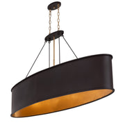 Cannery 7-Light 62" Linear Pendant in Dark Bronze / French Gold