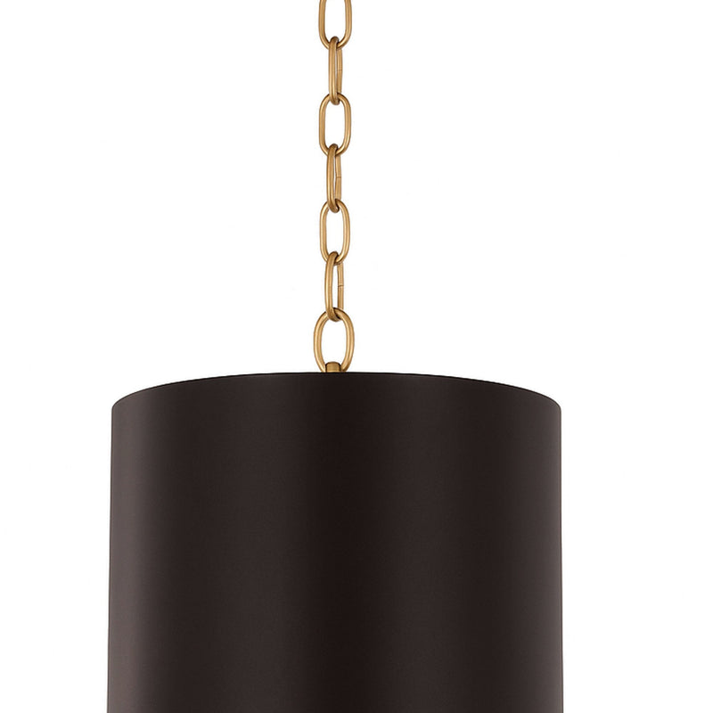 Cannery 3-Light 16" Pendant in Dark Bronze / French Gold