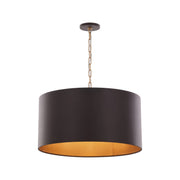 Cannery 4-Light 24" Pendant in Dark Bronze / French Gold