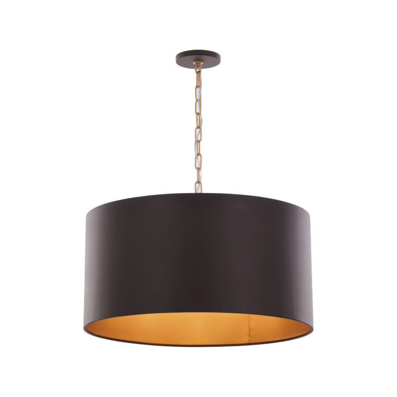 Cannery 4-Light 24" Pendant in Dark Bronze / French Gold