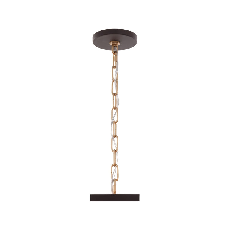 Cannery 4-Light 24" Pendant in Dark Bronze / French Gold