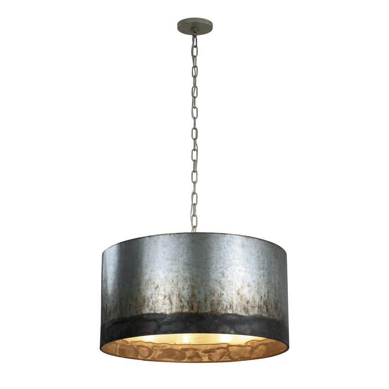 Cannery 4-Light 24" Pendant in Ombre Galvanized