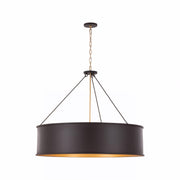 Cannery 6-Light 38" Pendant in Dark Bronze / French Gold