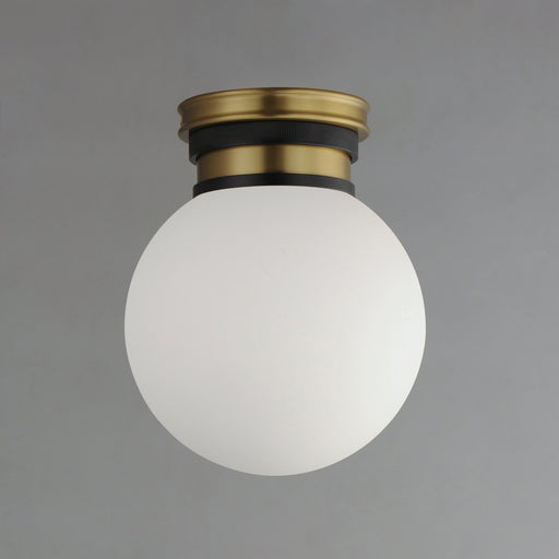 San Simeon 1 Light LED Flush Mount in Black / Natural Aged Brass