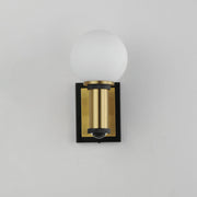San Simeon 2 Light LED Wall Sconce in Black / Natural Aged Brass