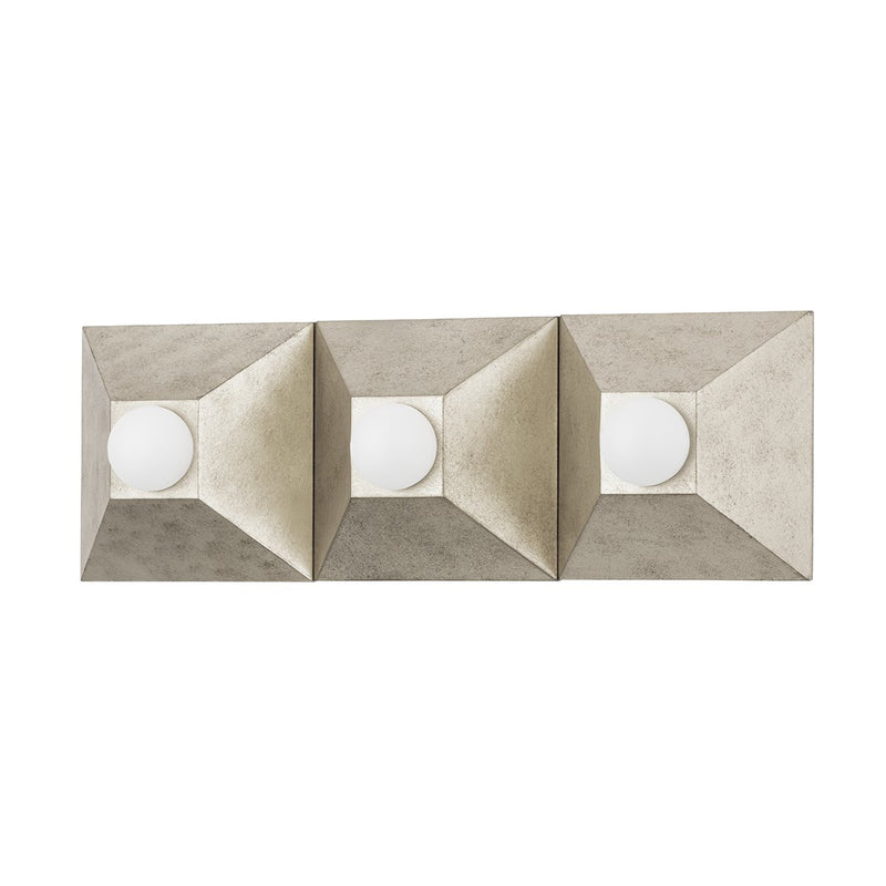 Max 3-Light Bath Vanity Light in Silver Leaf