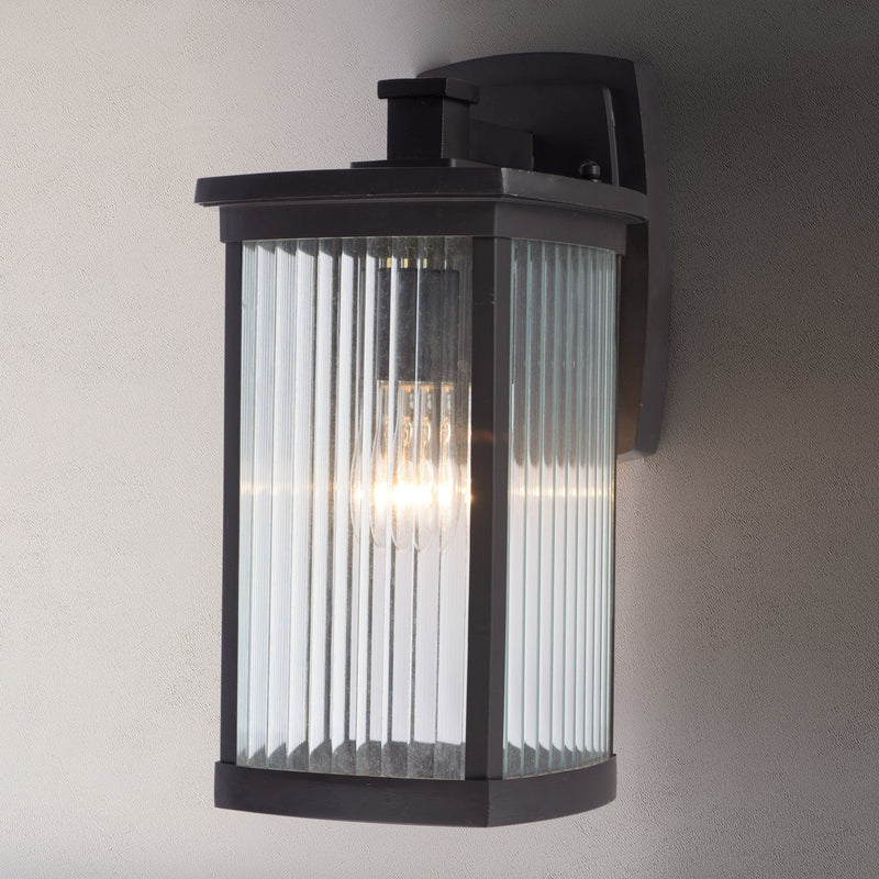 Terrace 1 Light Medium Outdoor Wall Lantern in Bronze