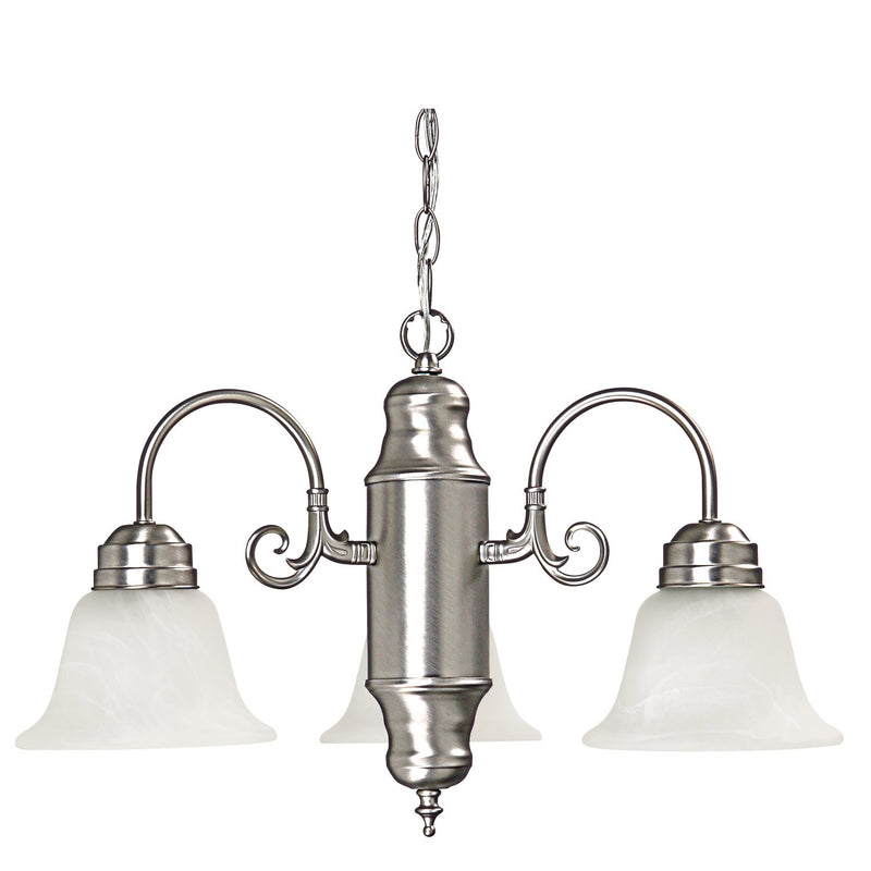 David 3-Light Chandelier in Matte Nickel