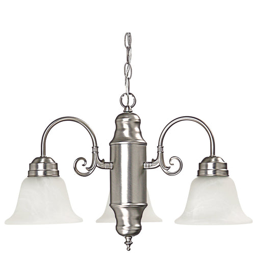 David 3-Light Chandelier in Matte Nickel
