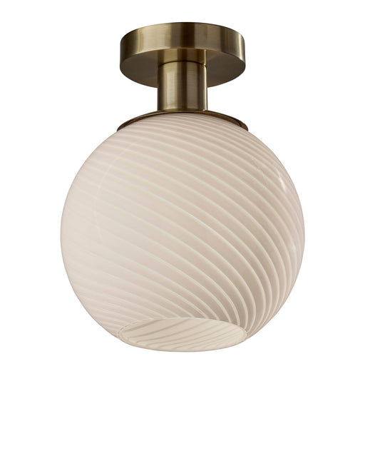 Swirl Semi-Flush Mount in Antique Brass