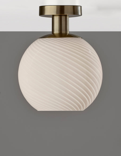 Swirl Semi-Flush Mount in Antique Brass