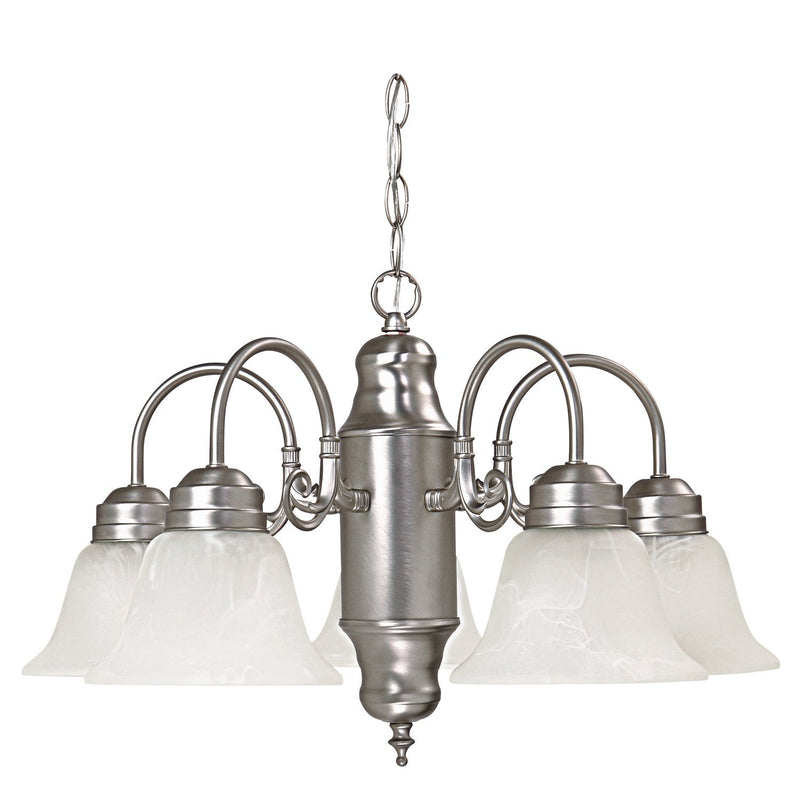 David 5-Light Chandelier in Matte Nickel