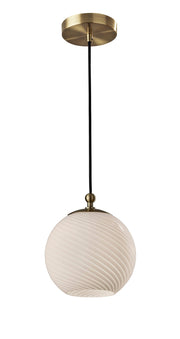 Swirl Mini Pendant in Antique Brass