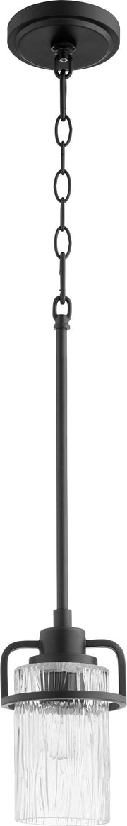 Lazo 1 Light Pendant in Textured Black