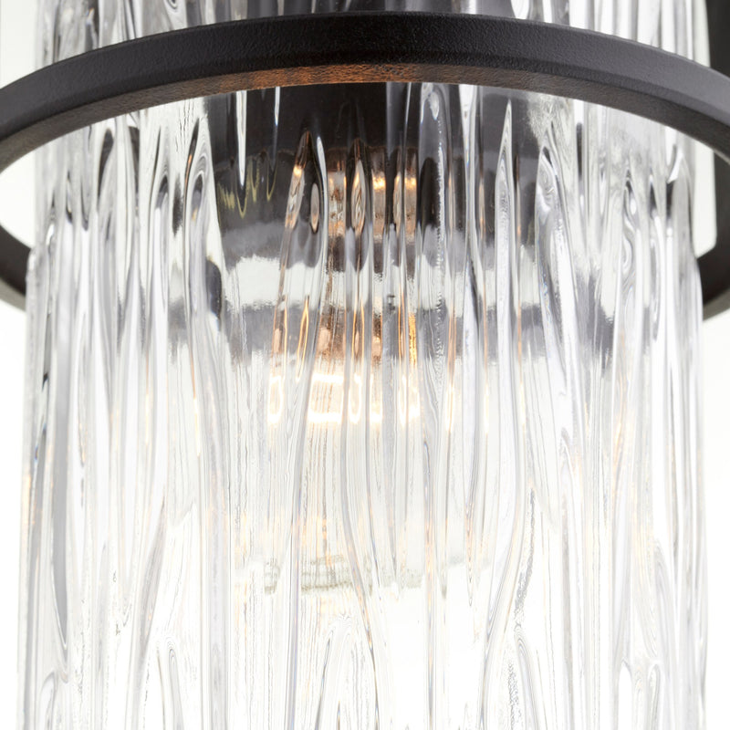 Lazo 1 Light Pendant in Textured Black