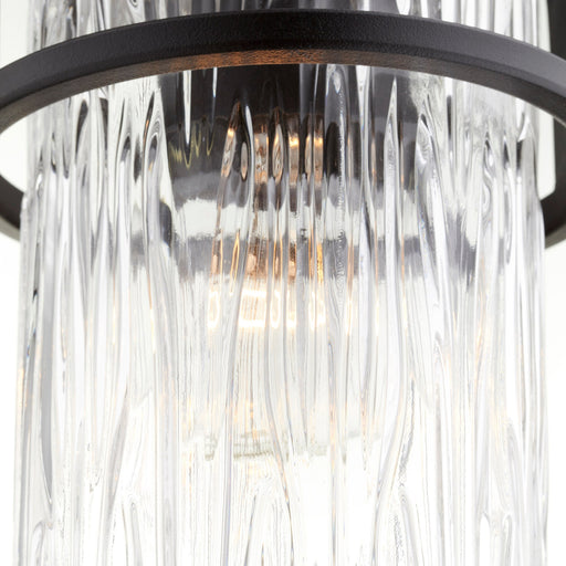 Lazo 1 Light Pendant in Textured Black
