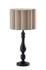 Claret Table Lamp in Black Wood