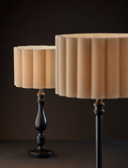 Claret Table Lamp in Black Wood