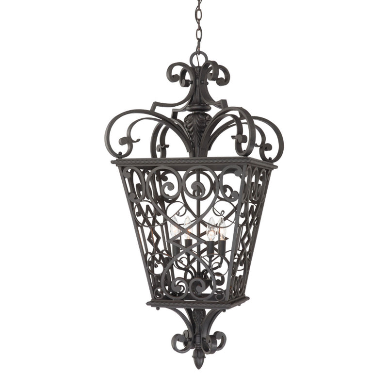 Fort Quinn 4-Light Chandelier in Marcado Black - Lamps Expo